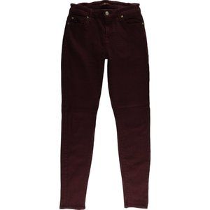 7 For All Mankind Skinny Ankle Purple Jeans Women's 26 Jeggings Stretch D034